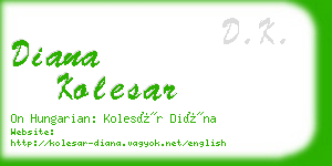 diana kolesar business card